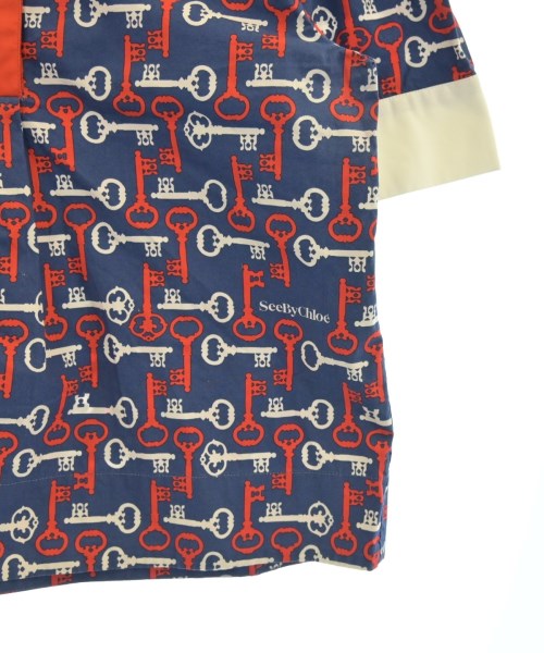 See By Chloe（シー　バイ　クロエ）ブラウス 紺 サイズ:46(XL位) レディース/2200617136132