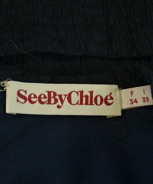 See By Chloe（シー　バイ　クロエ）ワンピース 紺 サイズ:34(XXS位) レディース/2200604151032
