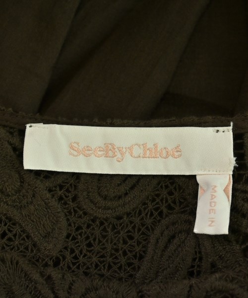 See By Chloe（シー　バイ　クロエ）ブラウス 茶 サイズ:38(S位) レディース/2200604056283