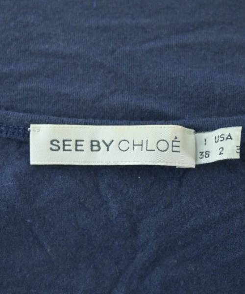 See By Chloe（シー　バイ　クロエ）Tシャツ・カットソー 紺 サイズ:38(S位) レディース/2200675435024