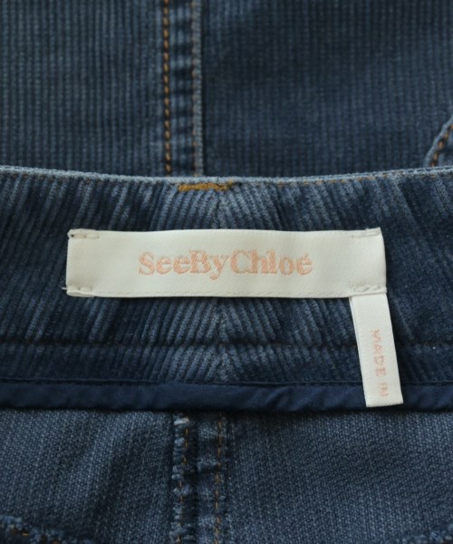 See By Chloe（シー　バイ　クロエ）ひざ丈スカート 紺 サイズ:36(XS位) レディース/2200676578225