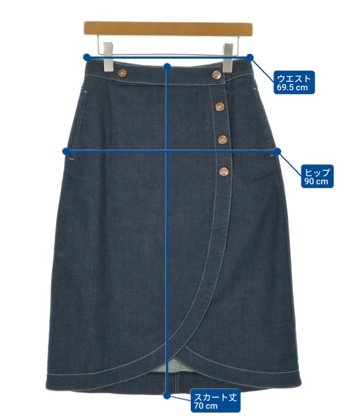 See By Chloe（シー　バイ　クロエ）ロング・マキシ丈スカート 紺 サイズ:38(S位) レディース/2200674338074