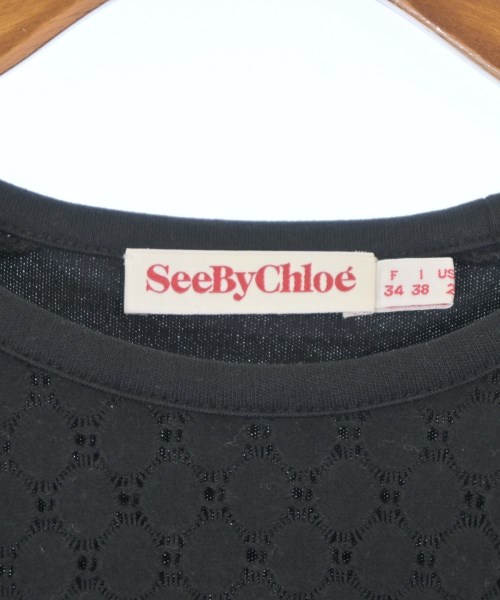 See By Chloe（シー　バイ　クロエ）Tシャツ・カットソー 黒 サイズ:38(S位) レディース/2200694778065