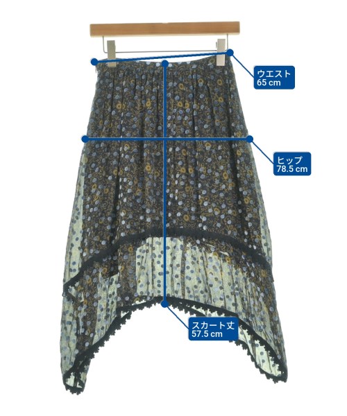 See By Chloe（シー　バイ　クロエ）ひざ丈スカート 青 サイズ:36(XS位) レディース/2200659698032