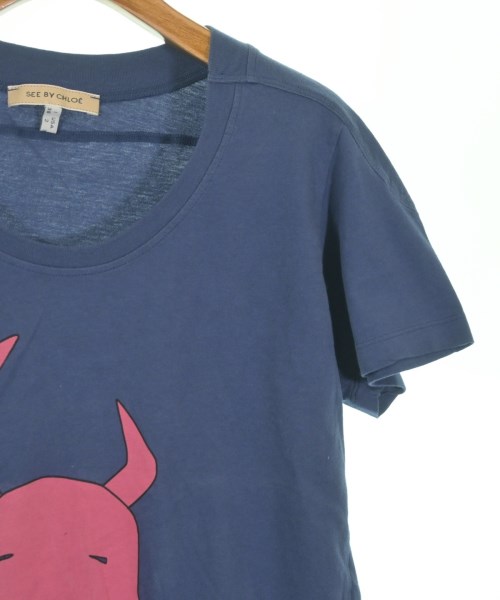 See By Chloe（シー　バイ　クロエ）Tシャツ・カットソー 紺 サイズ:38(S位) レディース/2200649773015