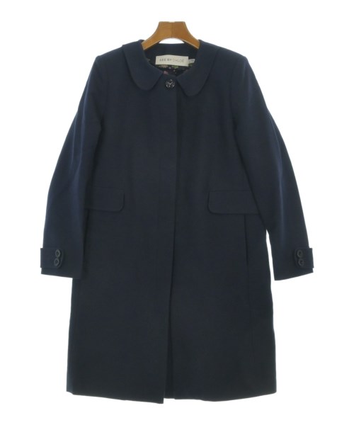 See By Chloe(シー　バイ　クロエ)ステンカラーコート 紺 サイズ:40(M位)/2200662958017