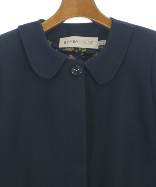 See By Chloe（シー　バイ　クロエ）ステンカラーコート 紺 サイズ:40(M位) レディース/2200662958017