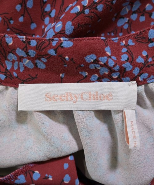 See By Chloe（シー　バイ　クロエ）ブラウス 赤 サイズ:38(S位) レディース/2200664569044