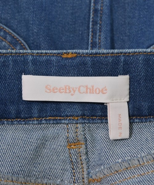 See By Chloe（シー　バイ　クロエ）ひざ丈スカート 紺 サイズ:36(XS位) レディース/2200735858091