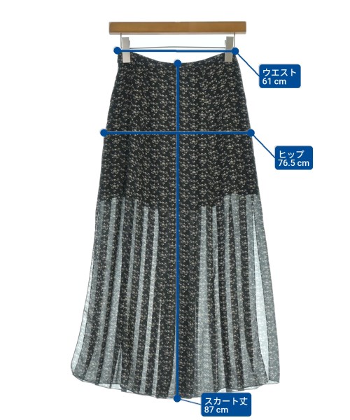 See By Chloe（シー　バイ　クロエ）ロング・マキシ丈スカート 黒 サイズ:34(XXS位) レディース/2200682079082