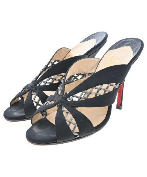 Christian Louboutin(クリスチャンルブタン)サンダル 黒 サイズ:EU37(23.5cm位)/2200694539130