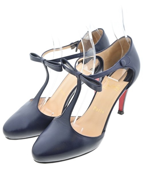 Christian Louboutin(クリスチャンルブタン)サンダル 紺 サイズ:EU37 1/2(24cm位)/2200658141034