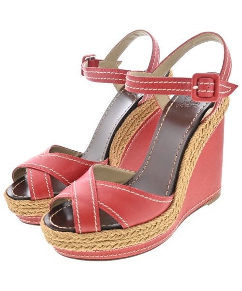 Christian Louboutin(クリスチャンルブタン)エスパドリーユ 赤 サイズ:EU38(24.5cm位)/2200668737012