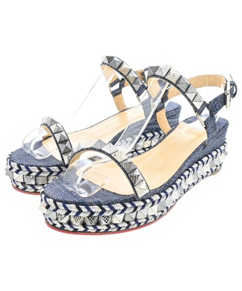 Christian Louboutin(クリスチャンルブタン)サンダル 青 サイズ:EU37(23.5cm位)/2200686158134