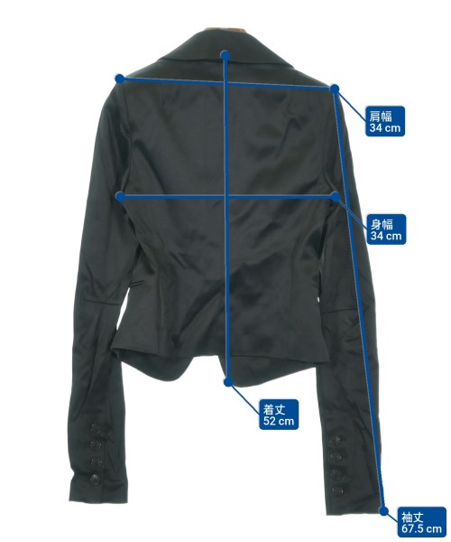 PATRIZIA PEPE（パトリツィア　ペペ）テーラードジャケット 黒 サイズ:38(S位) レディース/2200664257118