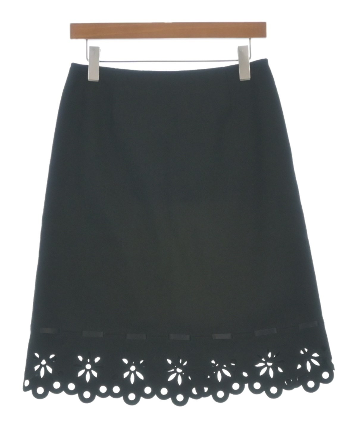 スカート42 MOSCHINO（モスキーノ）ひざ丈スカート 黒 サイズ:42(M位) レディース