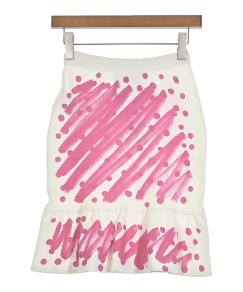 MOSCHINO(モスキーノ)ミニスカート 白 サイズ:38(S位)/2200599528055