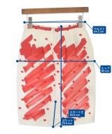 MOSCHINO（モスキーノ）ひざ丈スカート 白 サイズ:38(S位) レディース/2200622451022