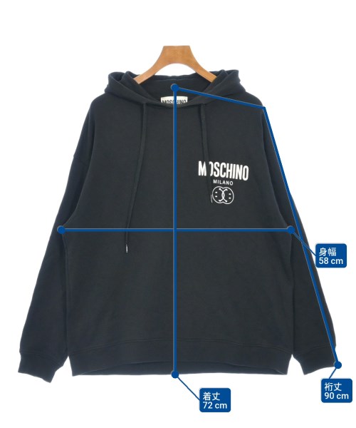 MOSCHINO（モスキーノ）パーカー 黒 サイズ:50(XL位) メンズ/2200616537015