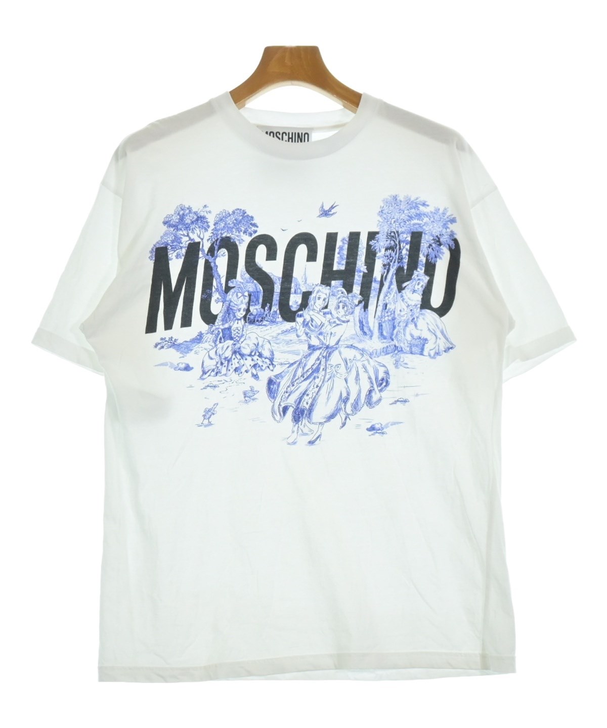 モスキーノ　ロゴTシャツ　ホワイト　Mサイズ　1点のみ！！！ MOSCHINO（モスキーノ）Tシャツ・カットソー 白 サイズ:S レディース