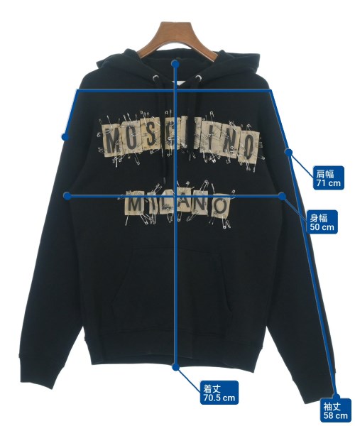 MOSCHINO（モスキーノ）パーカー 黒 サイズ:46(M位) メンズ/2200672956249