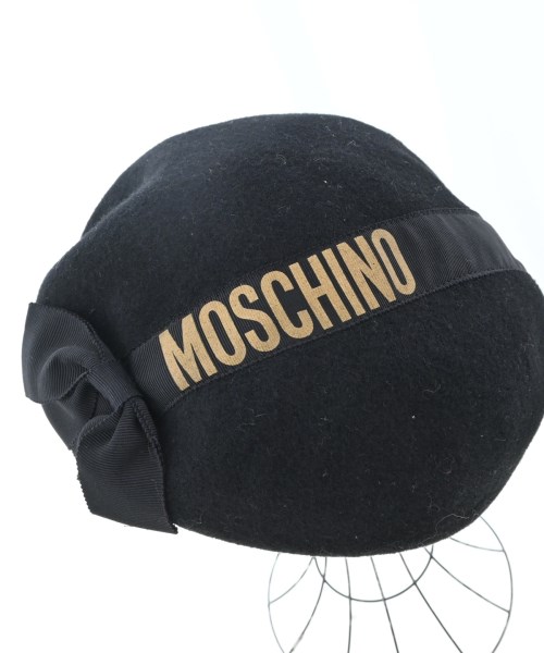 MOSCHINO（モスキーノ）ハンチング・ベレー帽 黒 サイズ:- レディース/2200657236076