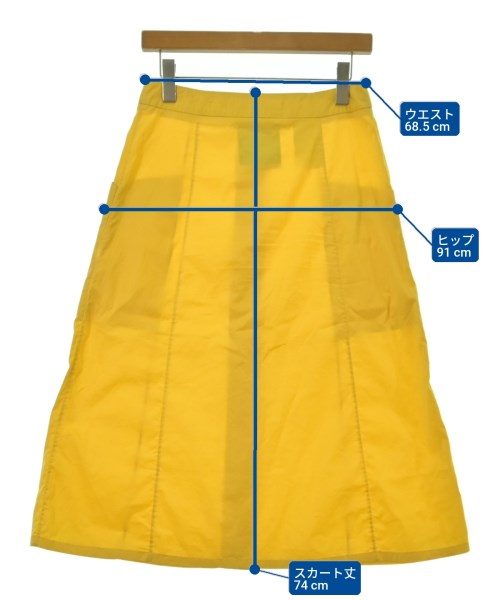 MOSCHINO（モスキーノ）ロング・マキシ丈スカート 黄 サイズ:40(M位) レディース/2200705208024