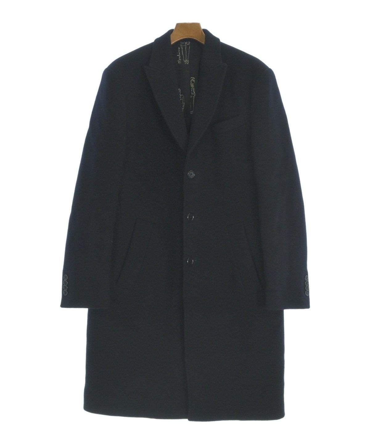 MOSCHINO（モスキーノ）チェスターコート 紺 サイズ:50(XL位) メンズ