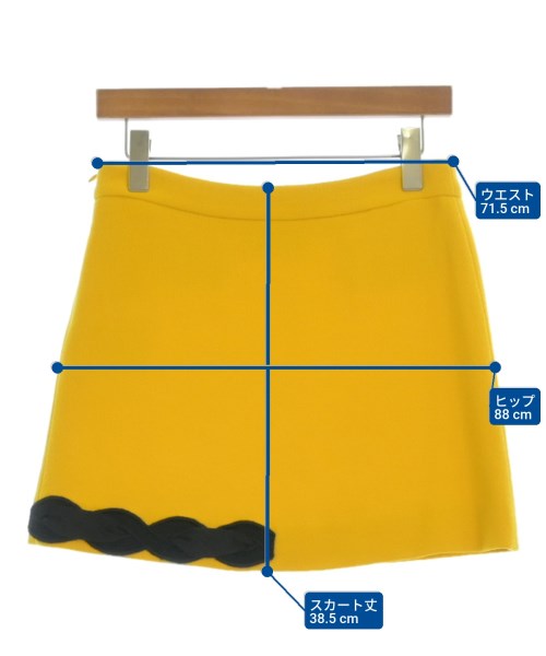 MOSCHINO（モスキーノ）ミニスカート 黄 サイズ:38(S位) レディース/2200671607029