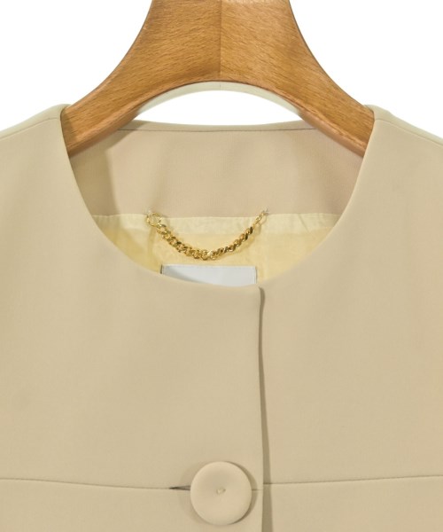 MOSCHINO（モスキーノ）ノーカラージャケット ベージュ サイズ:38(S位) レディース/2200689984075