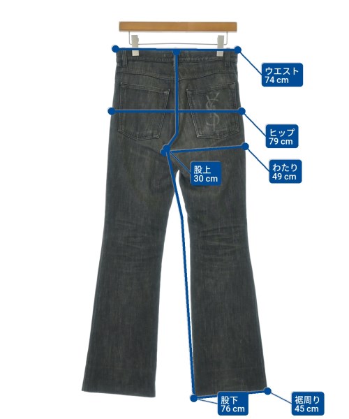 YVES SAINT LAURENT rive gauche（イヴサンローランリヴゴシュ）デニムパンツ グレー サイズ:44(S位) メンズ/2200688900069