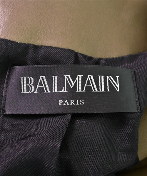 BALMAIN（バルマン）ライダース カーキ サイズ:36(S位) レディース ...