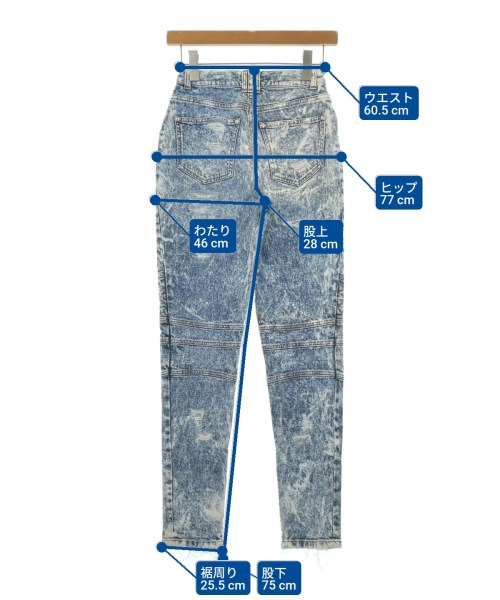 BALMAIN（バルマン）デニムパンツ 青 サイズ:36(XS位) レディース/2200637267083