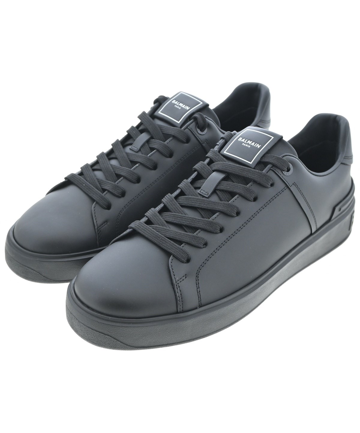 BALMAIN バルマン　スニーカー　ロゴプレート　ブラック　38 BALMAIN（バルマン）スニーカー 黒 サイズ:27cm メンズ/2200642817105