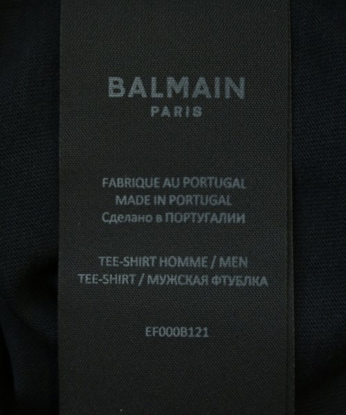 BALMAIN（バルマン）Tシャツ・カットソー 黒 サイズ:L メンズ/2200611366245
