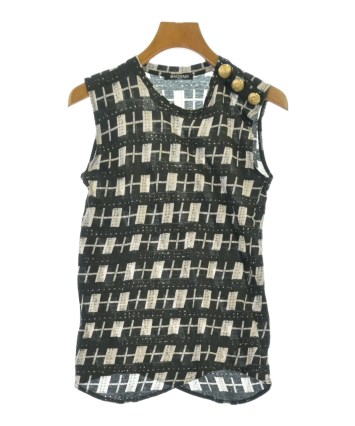 BALMAIN（バルマン）ノースリーブ 黒 サイズ:34(XXS位