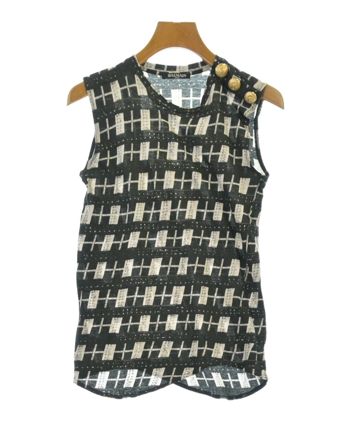 BALMAIN バルマン　ノースリーブ　タンクトップ　34 Balmain Parisプリント タンクトップ - Women | BALMAIN