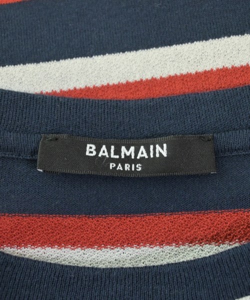 BALMAIN（バルマン）Tシャツ・カットソー 紺 サイズ:L メンズ/2200614687224