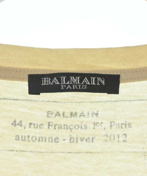 BALMAIN（バルマン）Tシャツ・カットソー ベージュ サイズ:S メンズ/2200617044185
