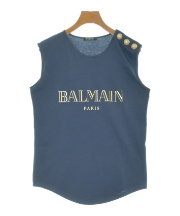 BALMAIN バルマン　ノースリーブ　タンクトップ　34 BALMAIN（バルマン）ノースリーブ 紺 サイズ:36(XS位) レディース