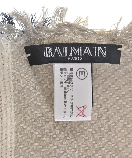 BALMAIN（バルマン）ストール ベージュ サイズ:- メンズ/2200693519799