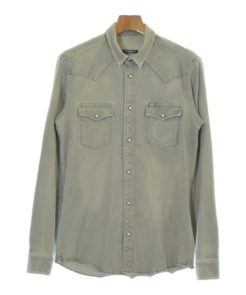 BALMAIN(バルマン)カジュアルシャツ グレー サイズ:S/2200697686053