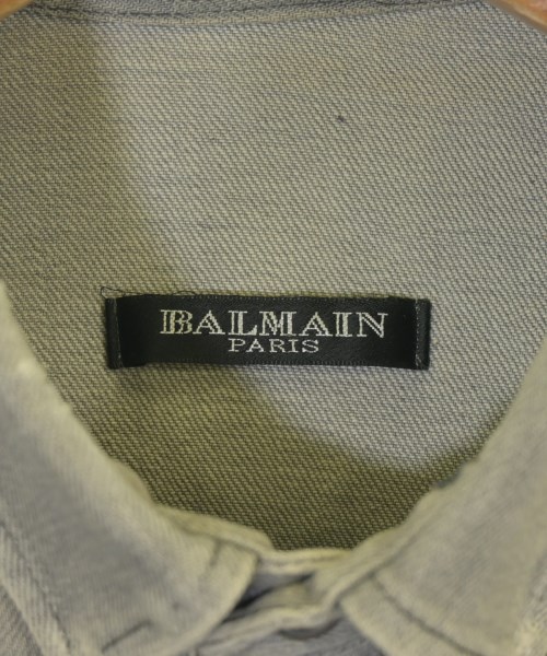 BALMAIN（バルマン）カジュアルシャツ グレー サイズ:S メンズ/2200697686053