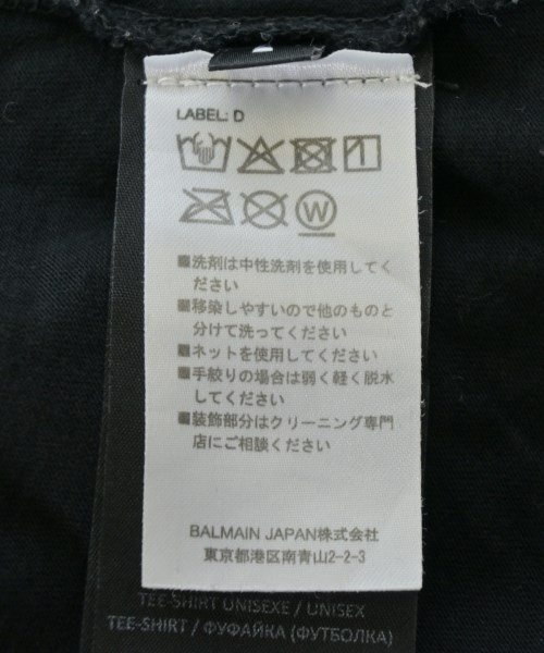 BALMAIN（バルマン）Tシャツ・カットソー 黒 サイズ:L メンズ/2200660932118
