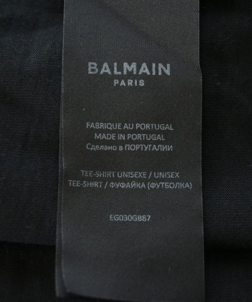 BALMAIN（バルマン）Tシャツ・カットソー 黒 サイズ:L メンズ/2200660932118