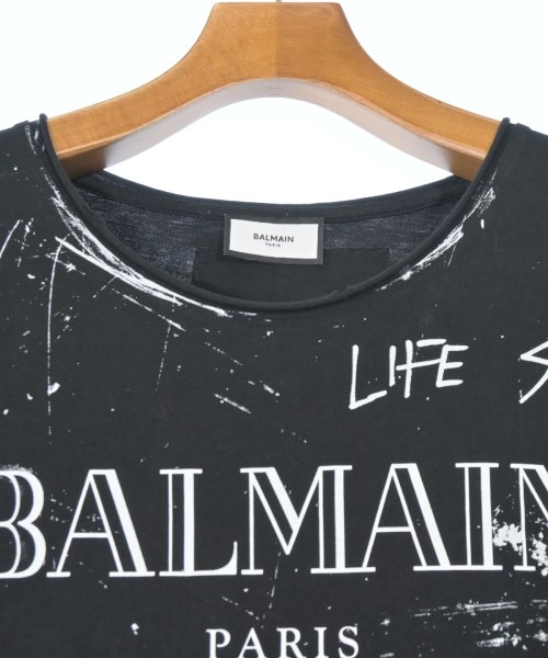 BALMAIN（バルマン）Tシャツ・カットソー 黒 サイズ:L メンズ/2200660932118