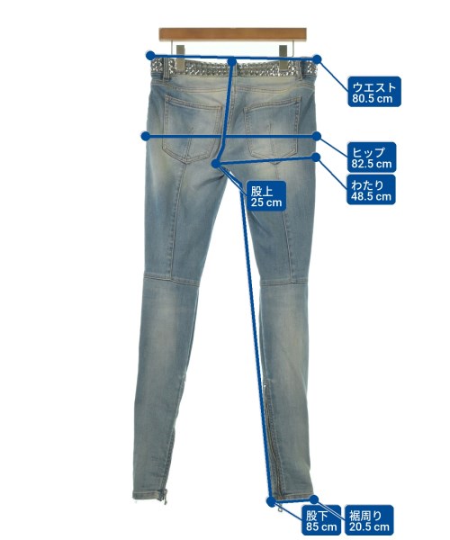 BALMAIN（バルマン）デニムパンツ 青 サイズ:38(S位) レディース/2200711020030