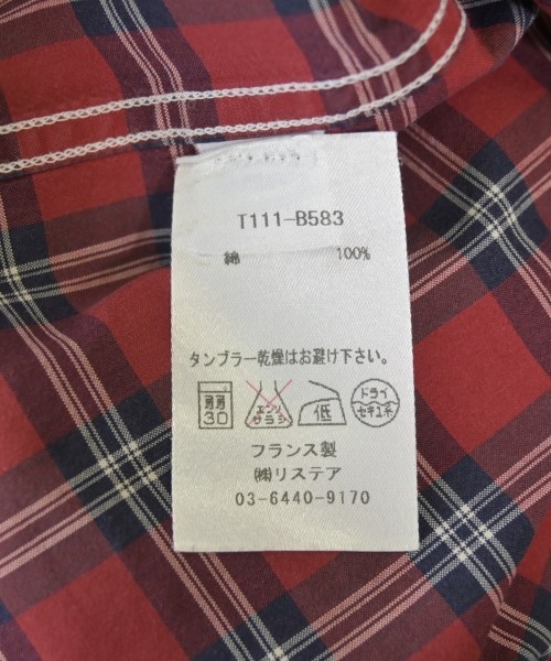 BALMAIN（バルマン）カジュアルシャツ 赤 サイズ:37(XS位) メンズ/2200711853065