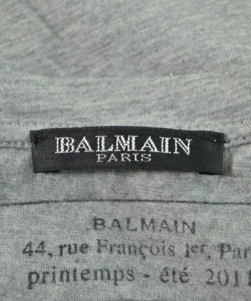 BALMAIN（バルマン）Tシャツ・カットソー グレー サイズ:S メンズ/2200650230125