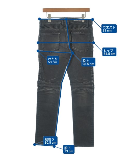 バルマンデニム BALMAIN（バルマン）デニムパンツ 黒 サイズ:29(S位) メンズ